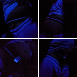 Jockstrap Tracer Stripes & Sweatpants Bulge under Blacklight