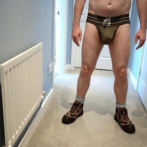 This ripe and crusty army green Jock Mail went to a guy in USA