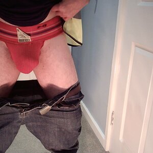 Front view of the red Jock Mail #1
