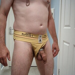 Waistband of the Karen Space Jockstrap with date and code name of my mate who swapped.
