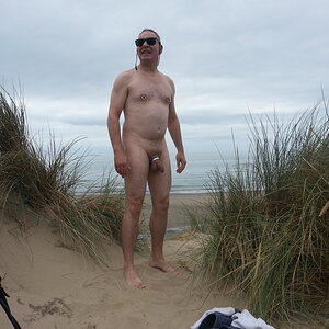Nude in the dunes.  A great feeling of freedom being naked in nature.