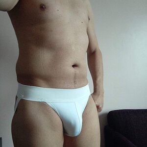 Sexy in a Clasic White Wideband Jockstraps
