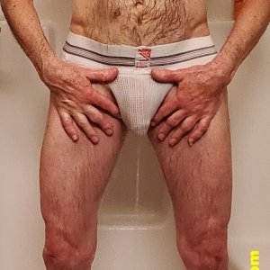 Cocky Cdn - Jockstrap in the Shower - Pic 1