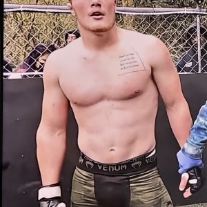 MMA fighter with well protected groin
