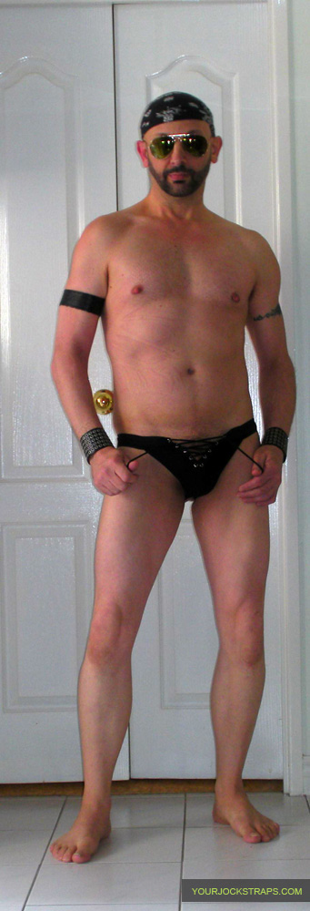 Black Activeman Lace-up Jockstrap