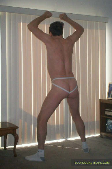 White Bike Swimmer Jockstrap